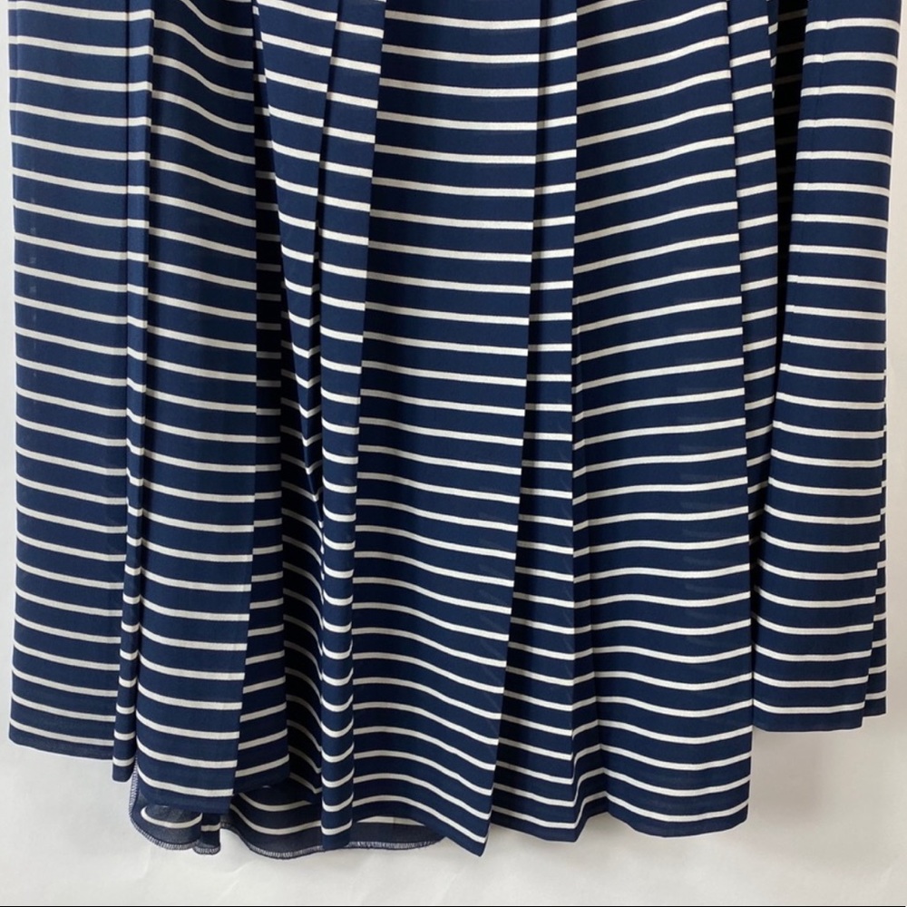 J.Crew Stripe double Pleated Midi Skirt - Picture 5 of 11